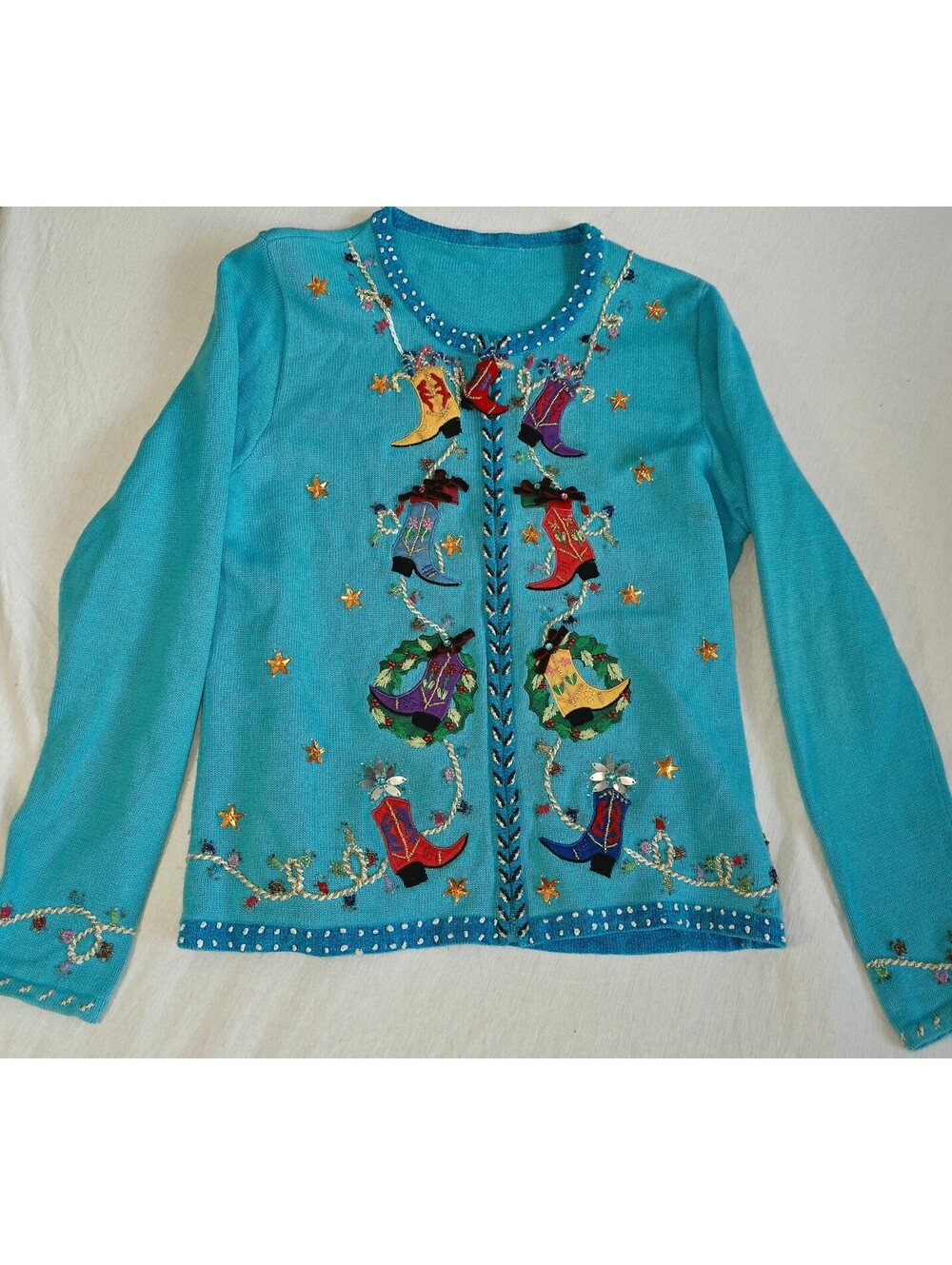 Vintage rare cowgirl sweater cardigan size small